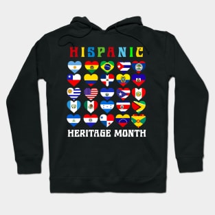 Hispanic Heritage Month 2022 National Latino Countries Flag Hoodie